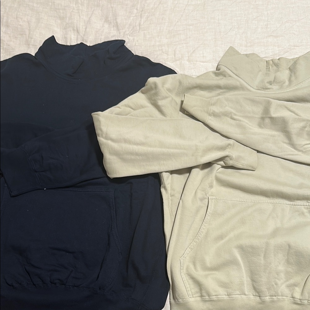 Save Khaki Mock Necks - navy and pistacio